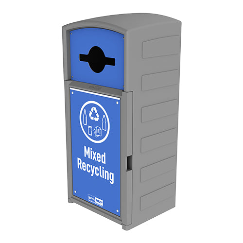 Gorrie RCP professional-grade multi-stream recycling bin configuration for branded corporate facility waste management.