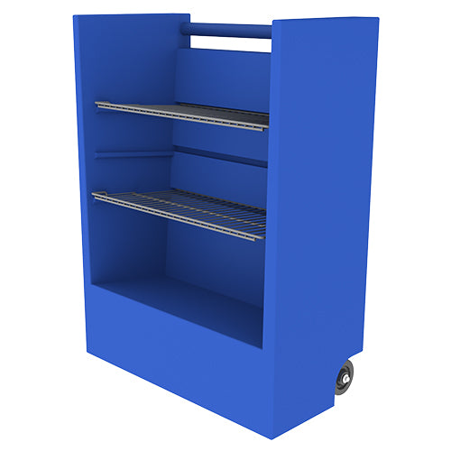 MERCHANDISING CADDY WITH WHEELS BLU01