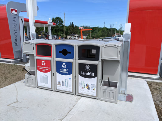 Forecourt Site Furnishings for Petroleum Retail: How to Specify Waste Units, Windshield Service Centers, and Exterior Merchandisers
