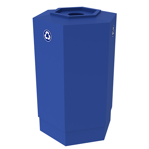 RECYCLE CONTAINER HEX BLU01-30 US GAL