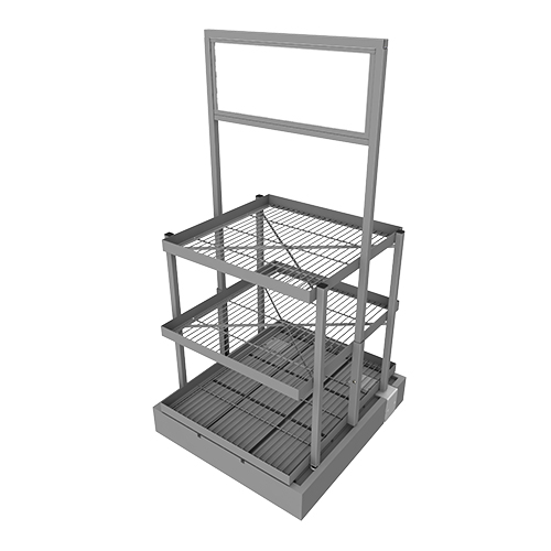 PALLET WITH SIGN HANDLE AND RACK GRY03