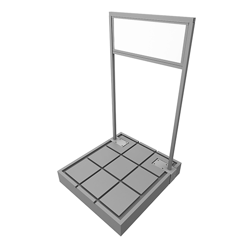 PALLET WITH SIGN HANDLE GRY03
